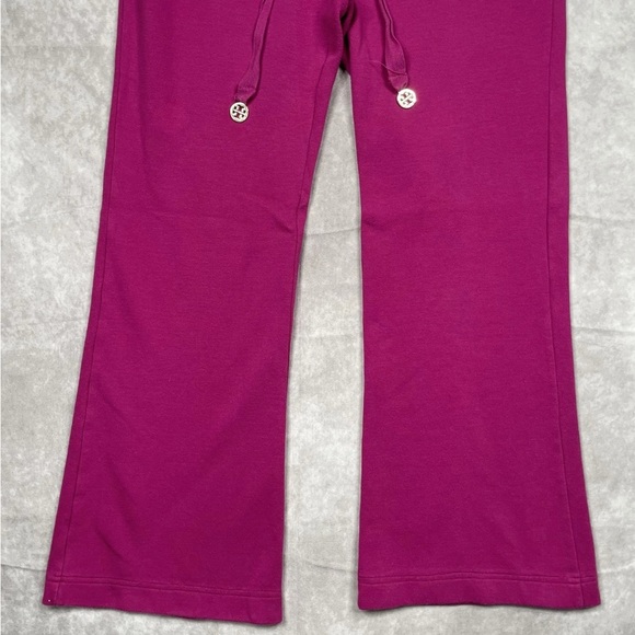 Tory Burch Flare Pants Womens S Fuchsia Wide Leg Tory Sweatpants Play Collection - Picture 3 of 14
